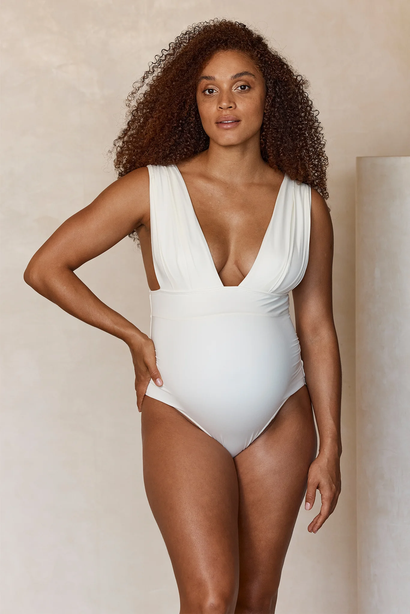Maternity Aruba One Piece - Ivory - Image 6