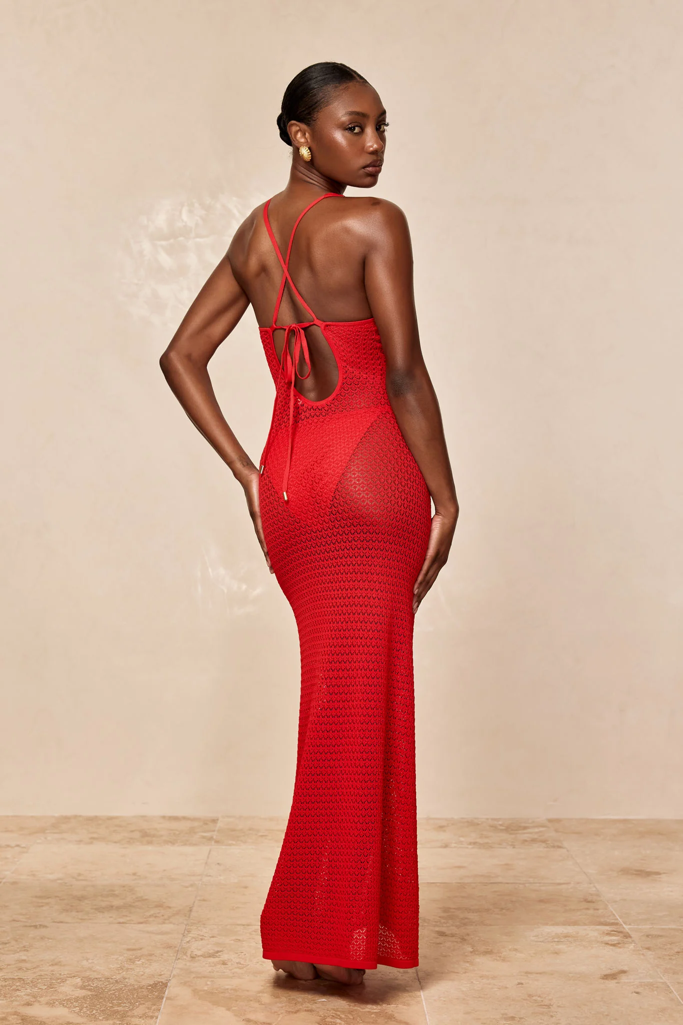 Ramatuelle Dress - Chili Pepper Lace Crochet - Image 4