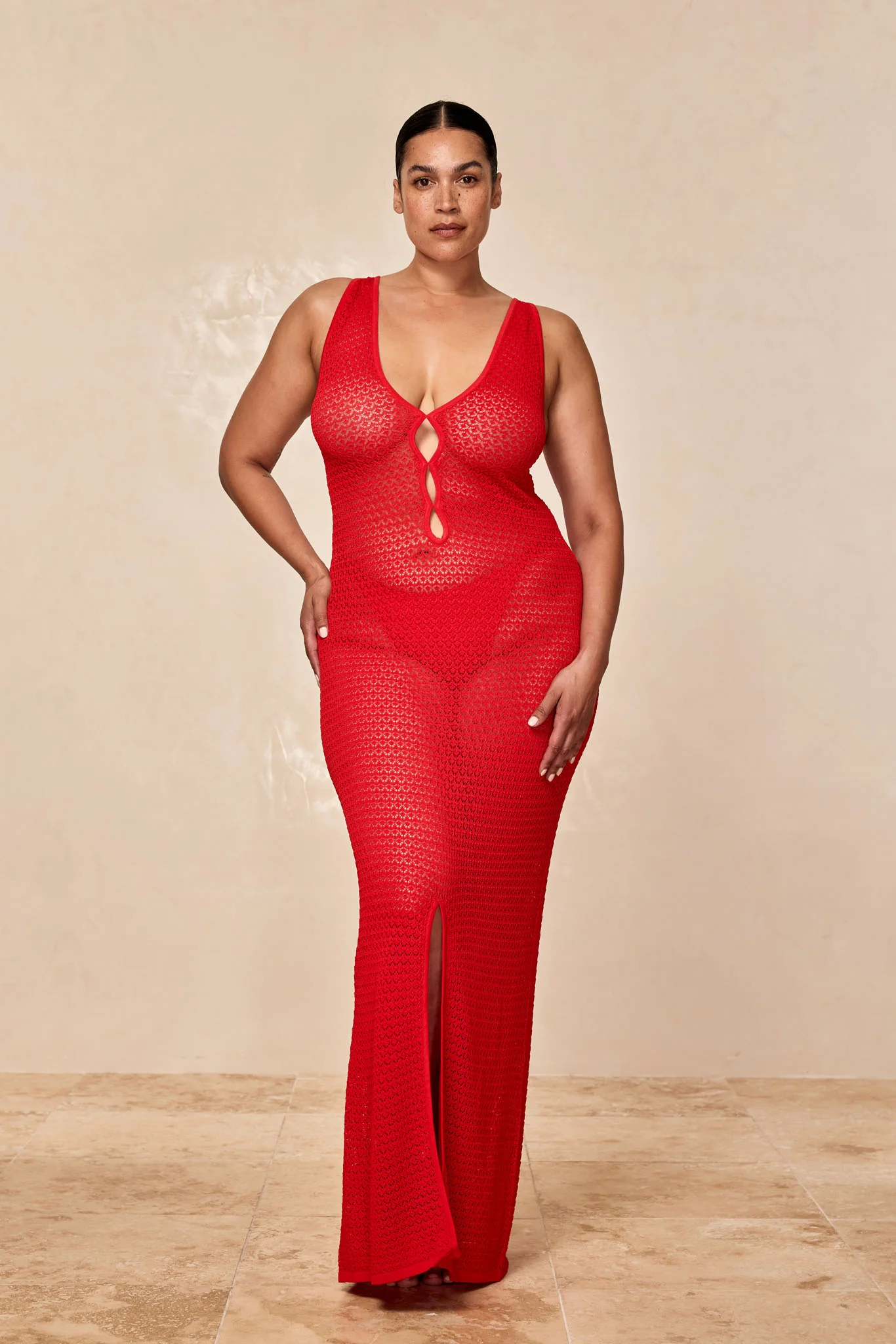 Ramatuelle Dress - Chili Pepper Lace Crochet - Image 6